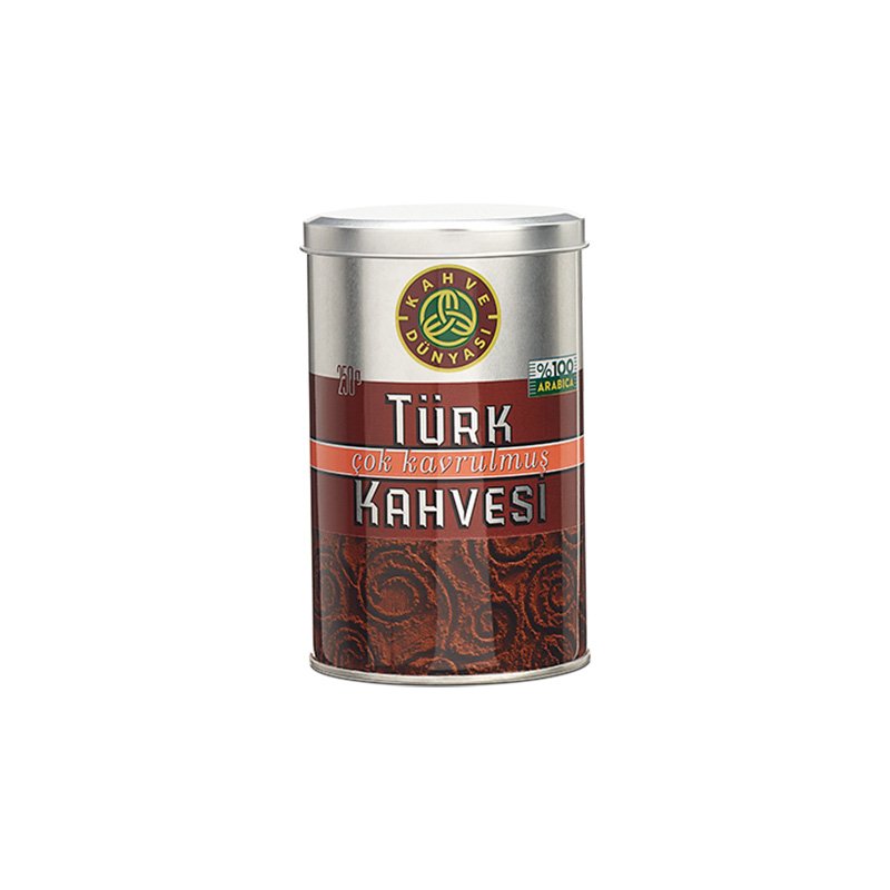 Türk Kahvesi Çok Kavrulmuş Teneke Kutu 250 gr