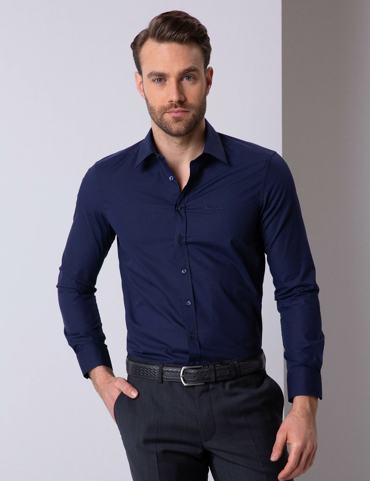 Pierre Cardin Erkek Uzunkol Gömlek
