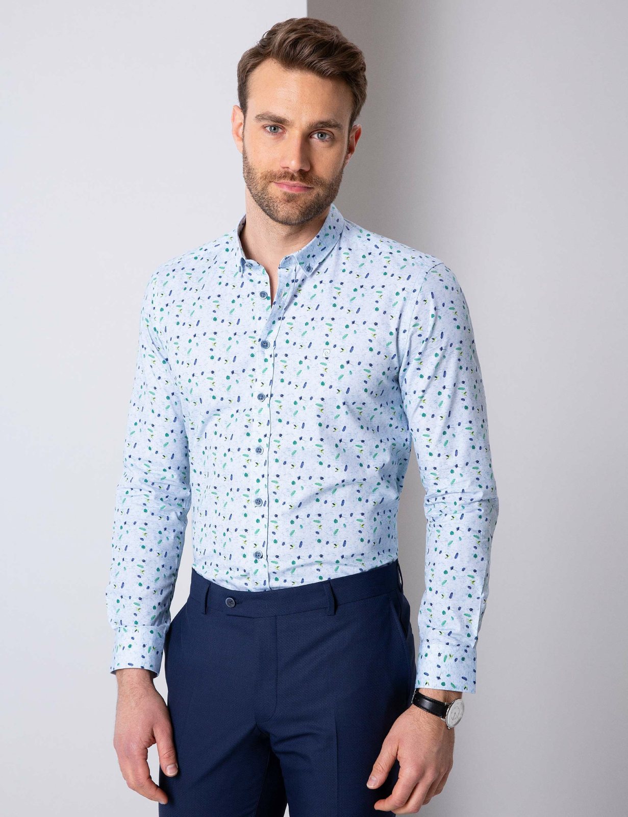 Pierre Cardin Erkek Uzunkol Gömlek