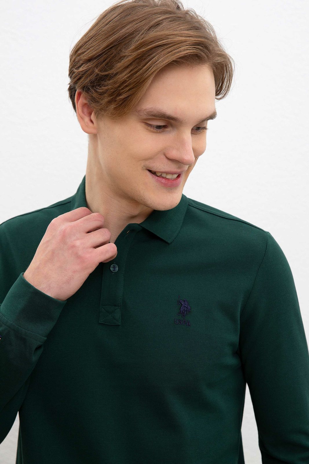 U.S. Polo Assn. Erkek Uzun Kollu Polo Yaka Tişört
