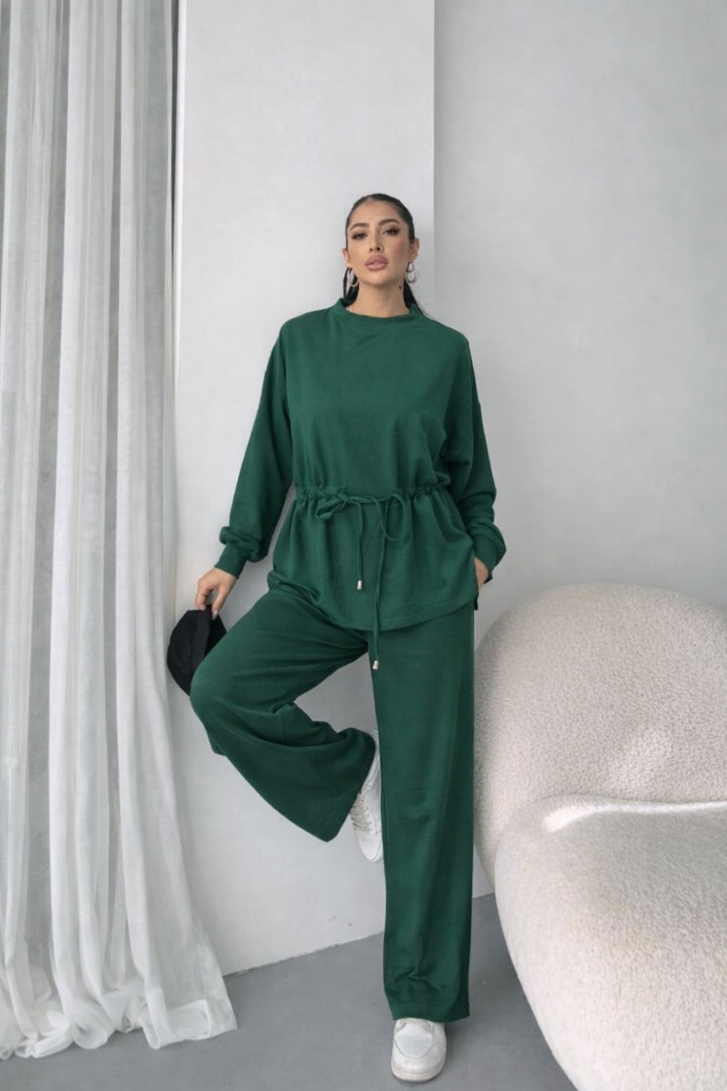 Girince 179923 Women's Long-Sleeve Blouse and Trousers Set
