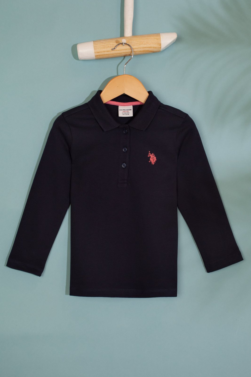 U.S. Polo Assn. Kız Çocuk Uzun Kollu Polo Yaka Üst