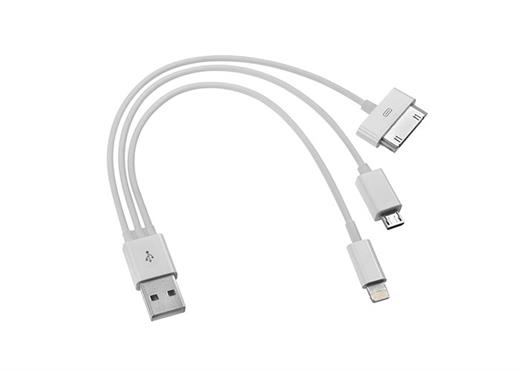 S-Link SL-IP550 кабель-переходник USB для iPhone 4/5G и Micro 5pin Samsung Tablet, белый