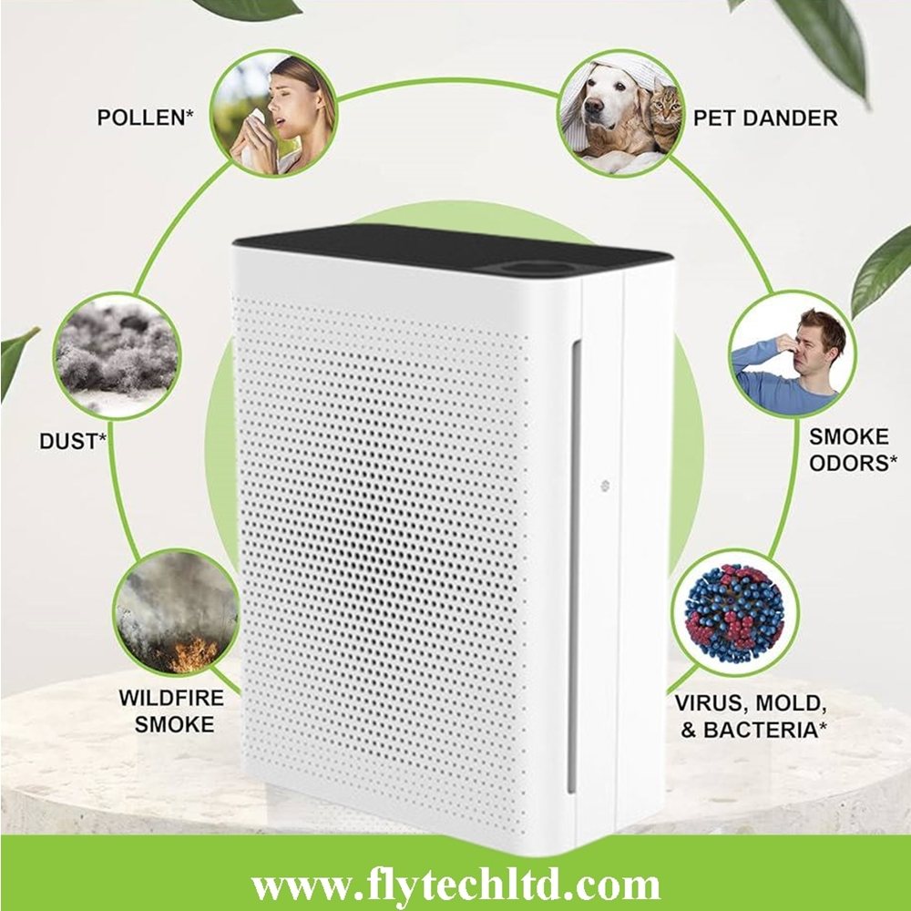 200M3/H UV Air Purifier with H13 HEPA Filter
