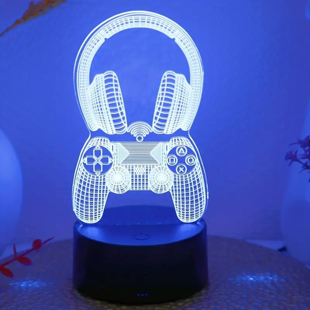 3D Gaming Headset Holder Night Light