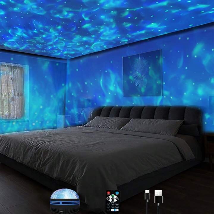 USB Water Reflection Projector Lamp, Black