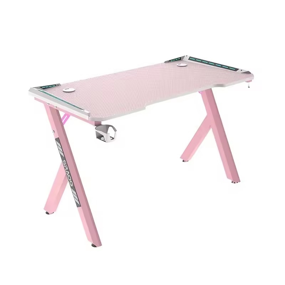 XW002PINK Pink RGB Gaming Desk