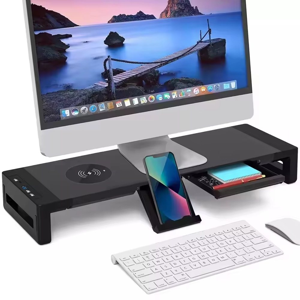 Uçan Teknoloji 15W Wireless Charging Monitor Riser Stand