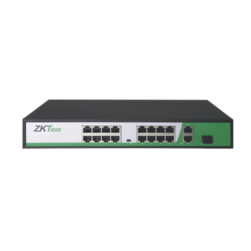 Zkteco 16 Port Poe Switch
