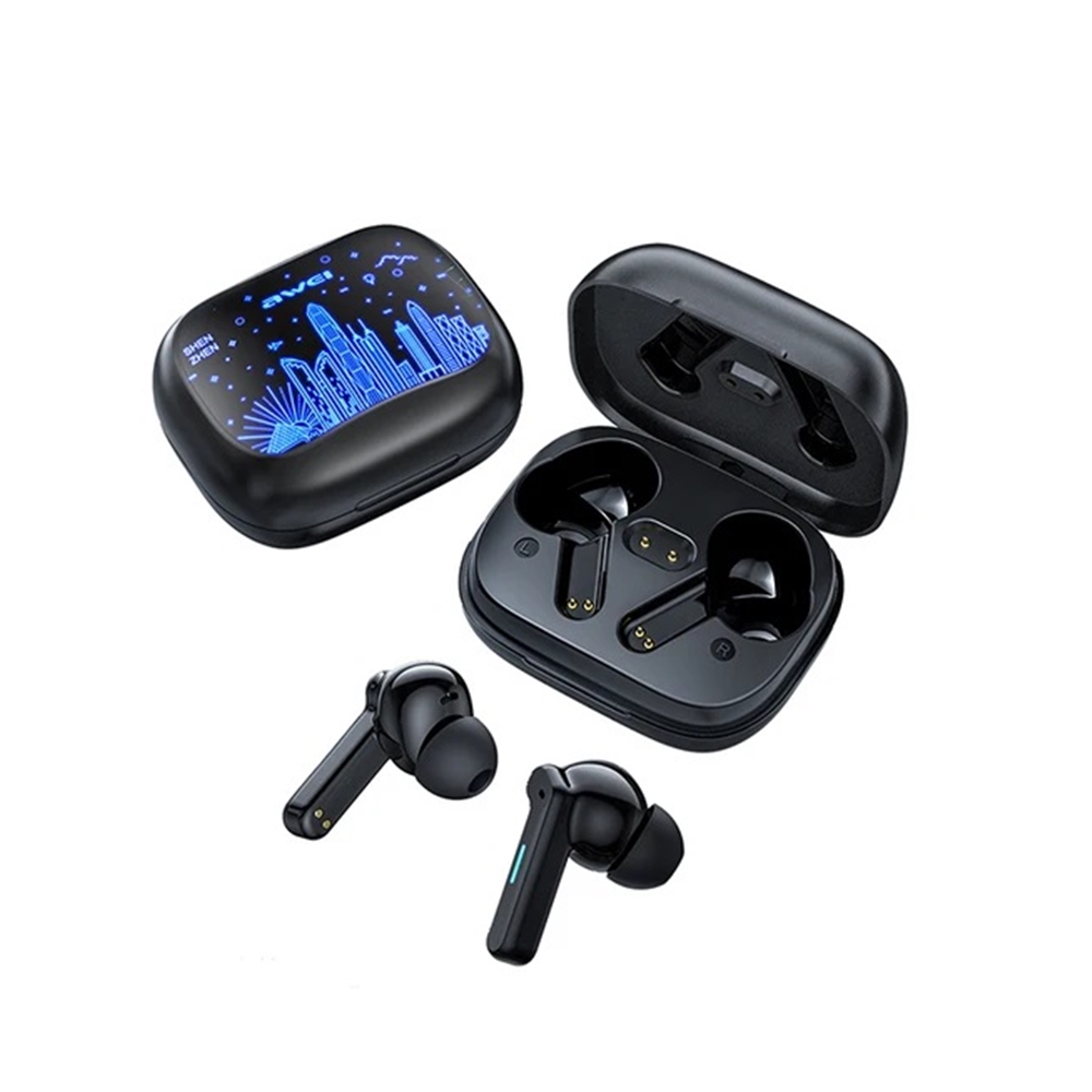 Awei T53 TWS Bluetooth Kulaklıklar Oyun Kablosuz Kulaklıklar Çağrı Gürültü Azaltma