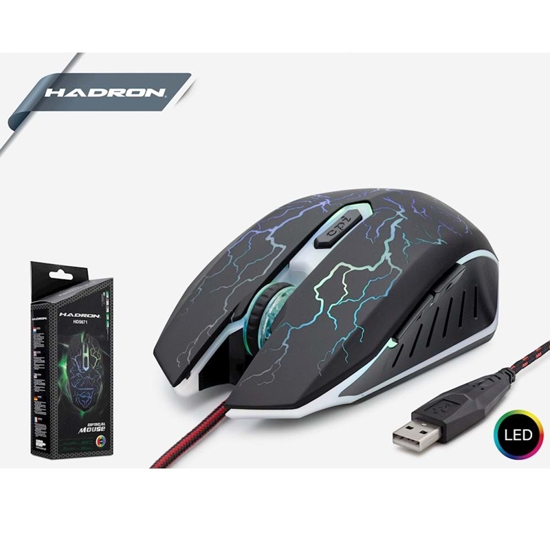 Hadron HD5671 Wired Gaming Mouse, USB, LED, 2400 DPI