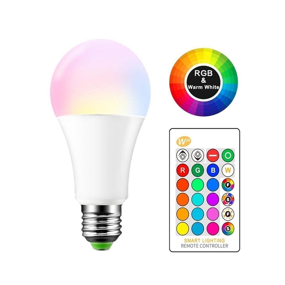 RGB Remote-Controlled Colour-Changing LED Bulb 9W