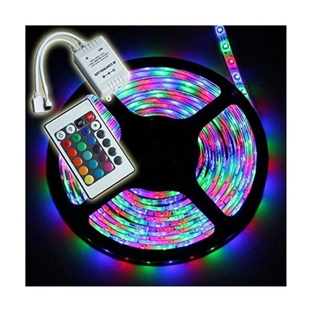 5 m RGB LED Strip Light with Remote and Adapter