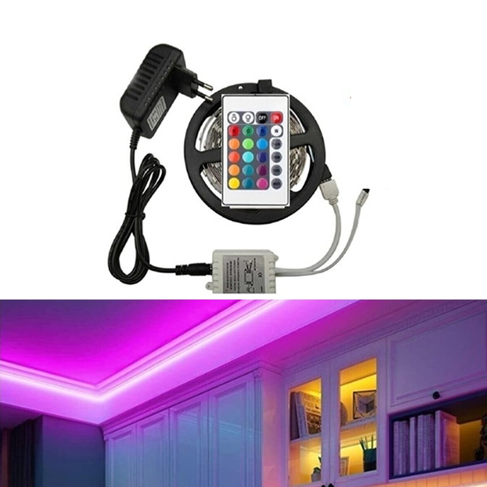 Animated Remote-Controlled RGB Strip Light, 5 Metres