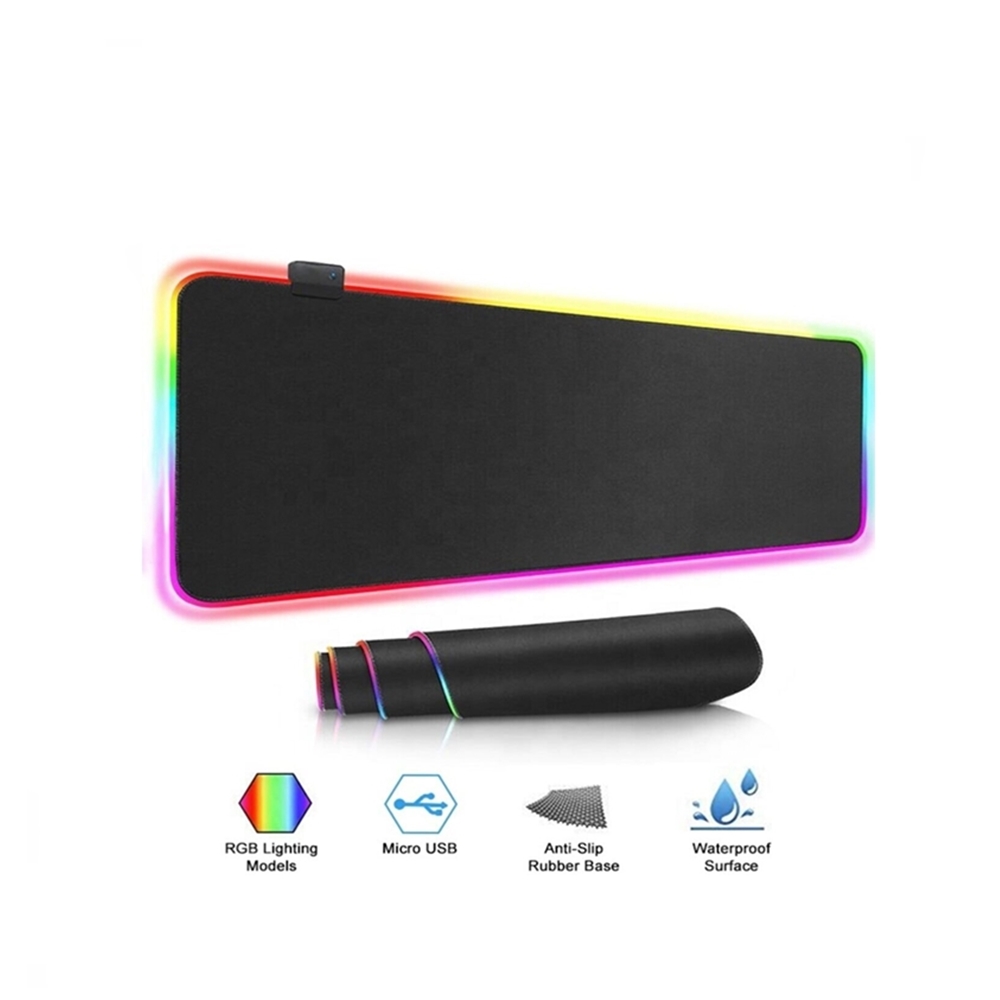 RGB Gaming Mouse Pad, Black, 80 × 30 cm
