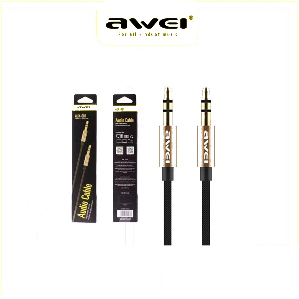 AWEI AUX-001 кабель Jack 3,5 мм, 1 м