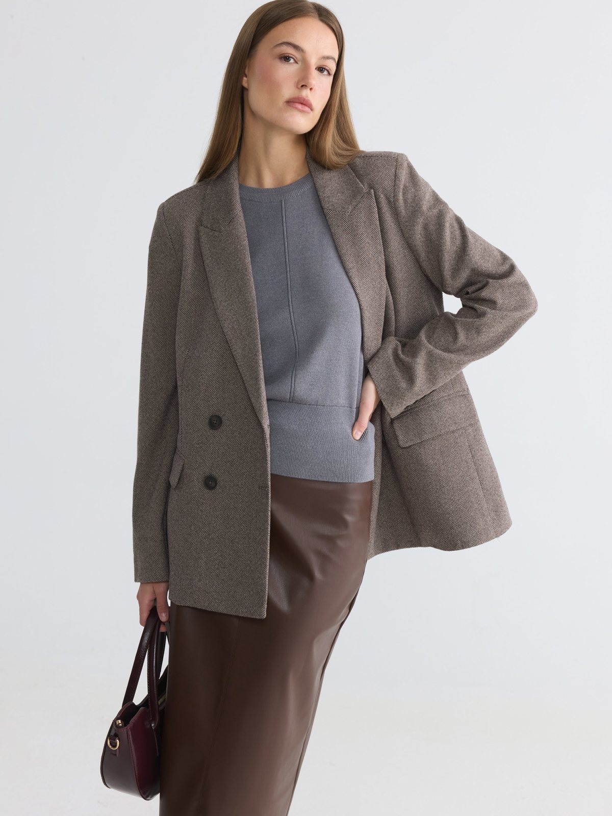 LC Waikiki 7284045 Beige Jacquard Blazer Jacket