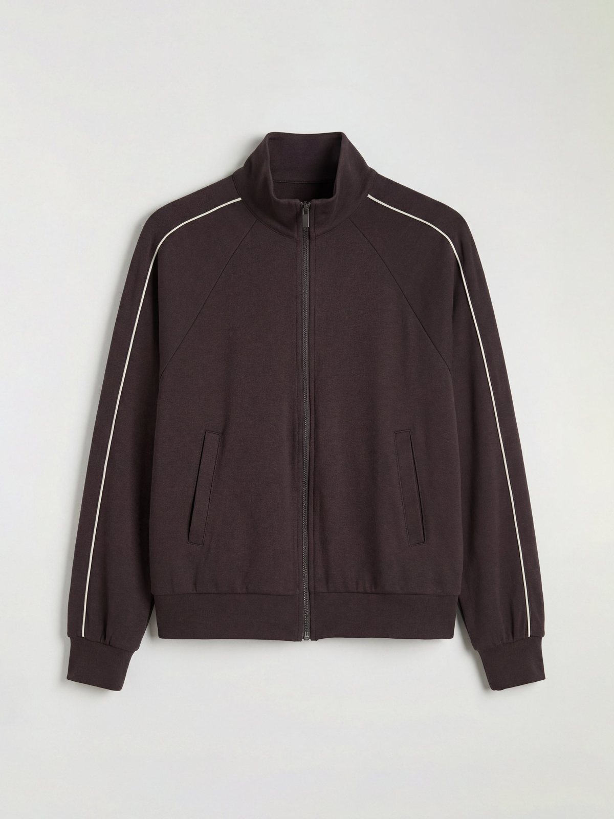 Fermuarlı Sweatshirt KOYU KAHVERENGİ