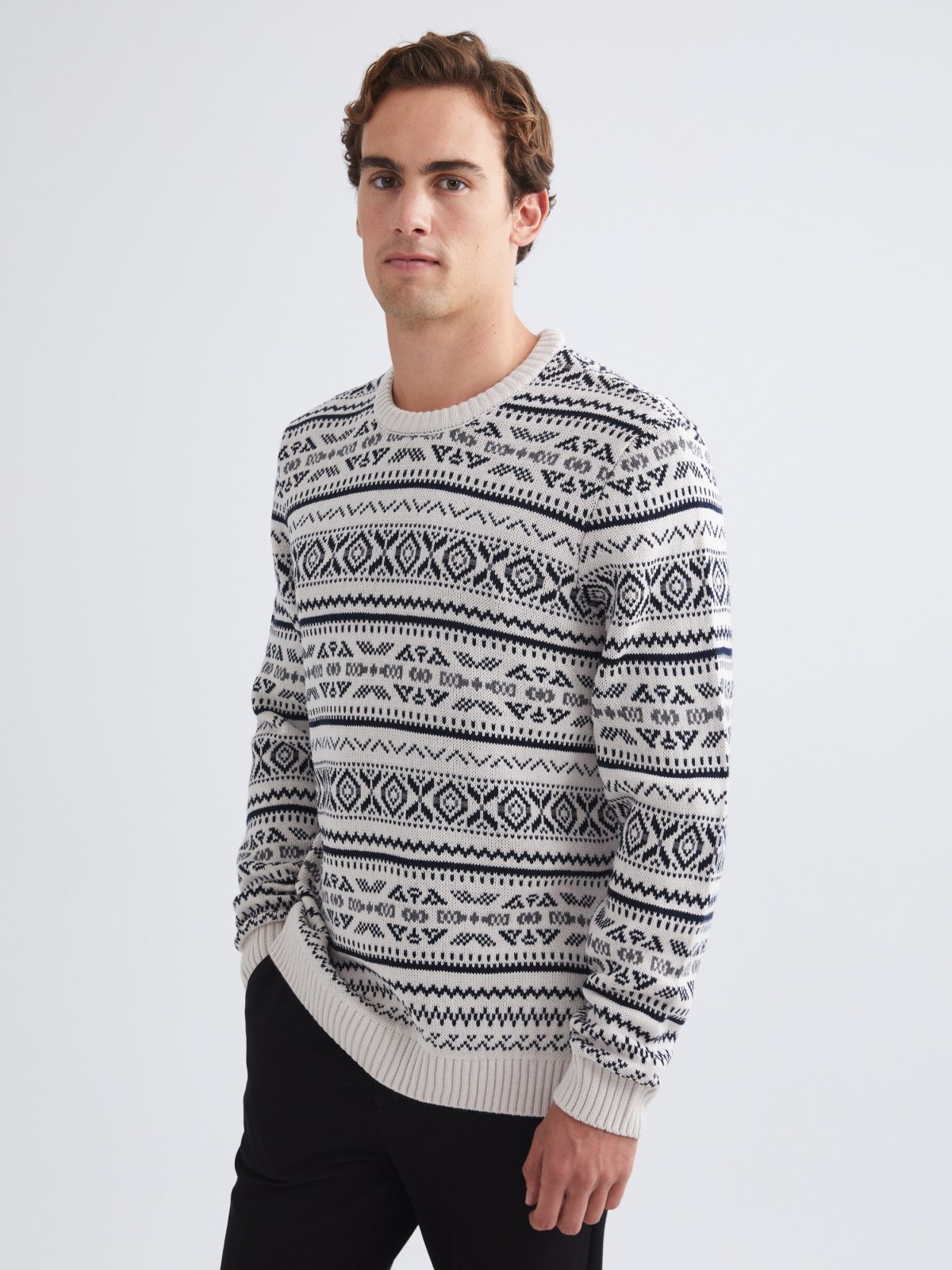 LC Waikiki 5716111 Men's Stone Melange Sweater