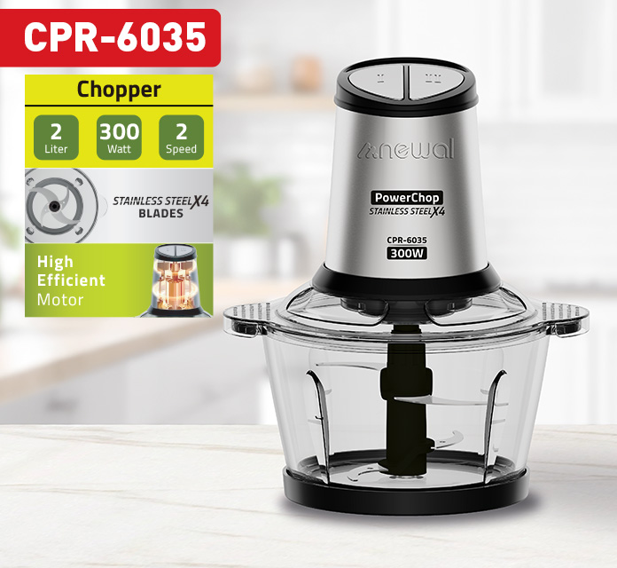 Newal CPR6035 Glass Bowl Food Chopper 2 L