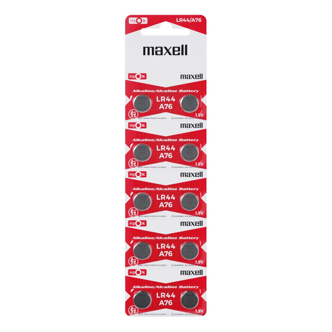 Maxel Alkaline LR44 A76, батарейка 1.5V, поштучно