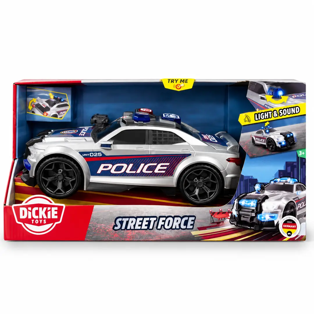 Dickie Toys Street Force Light and Sound Police Car