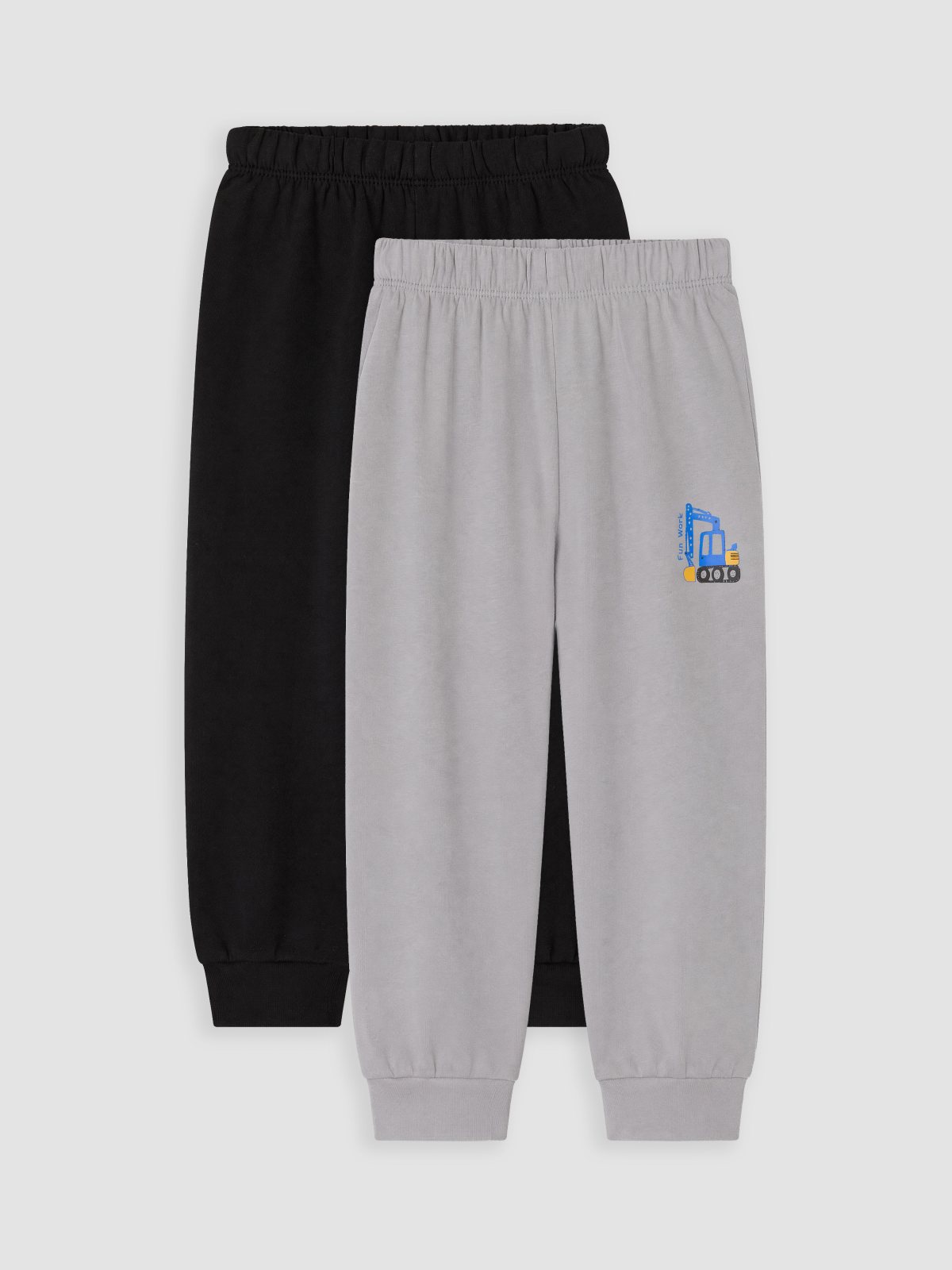 LC Waikiki 7419485 Пижамные брюки, серые и чёрные
