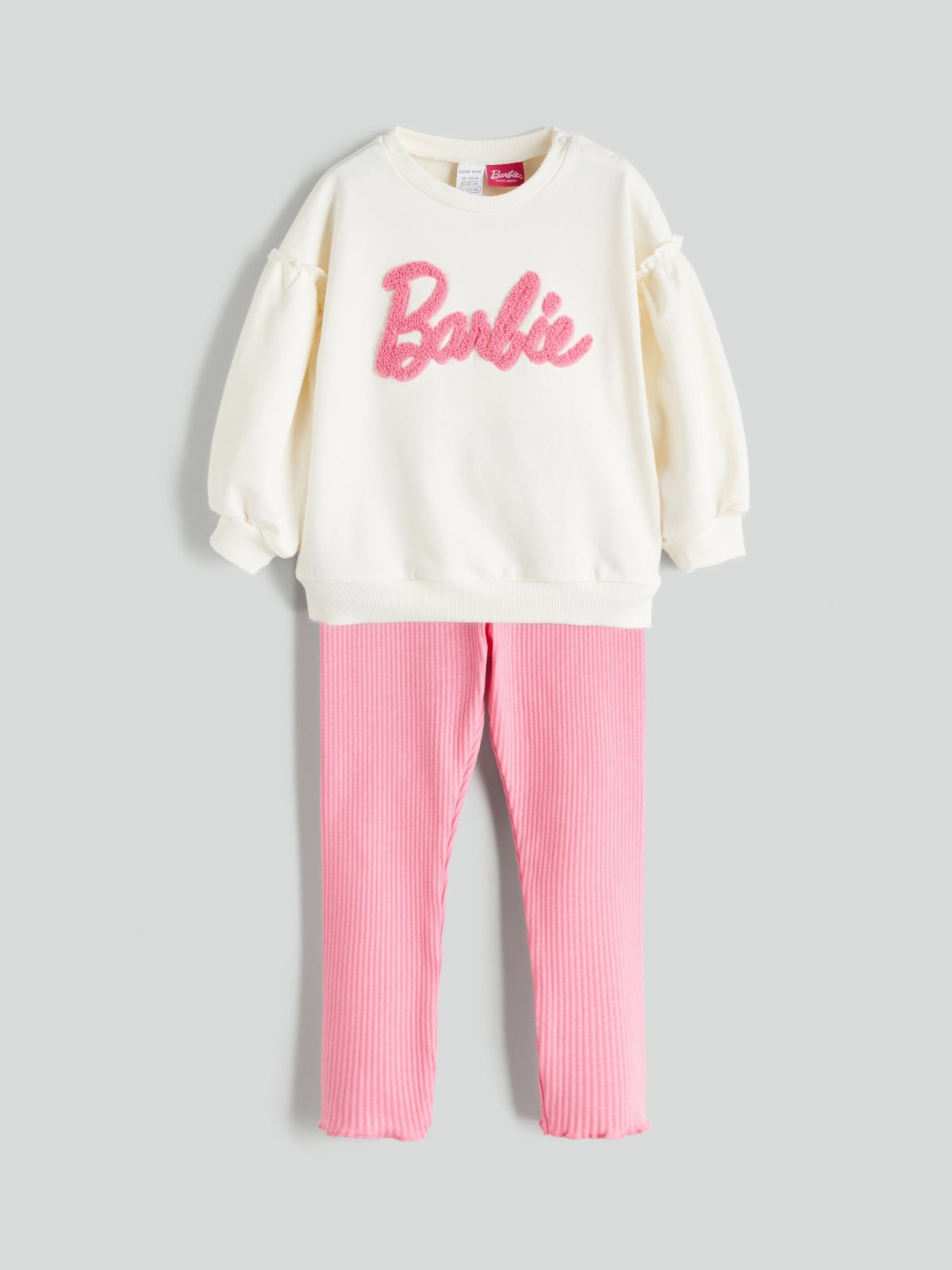 LC Waikiki Barbie Girls' Sweatshirt and Trousers Set
