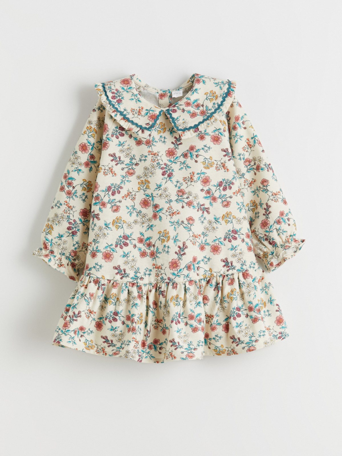 LC Waikiki 5804637 Ecru Printed Girls' Dress