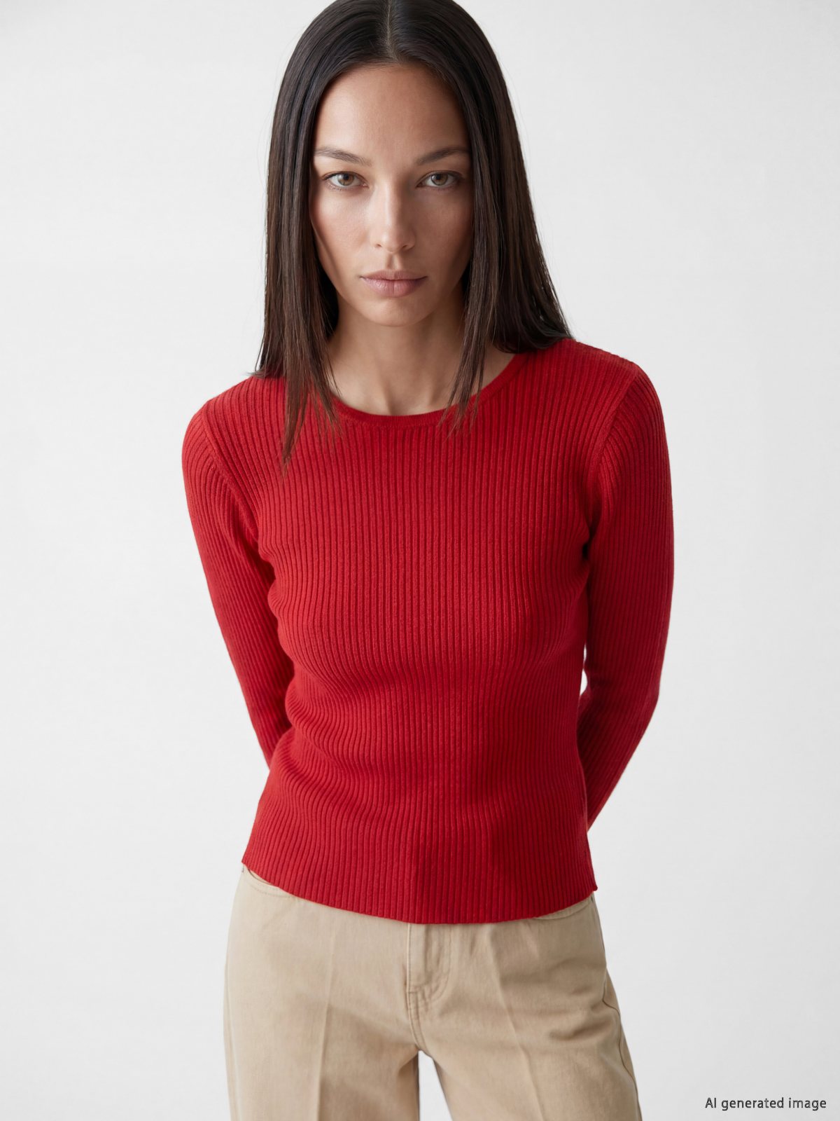 LC Waikiki 7432718 Red Sweater