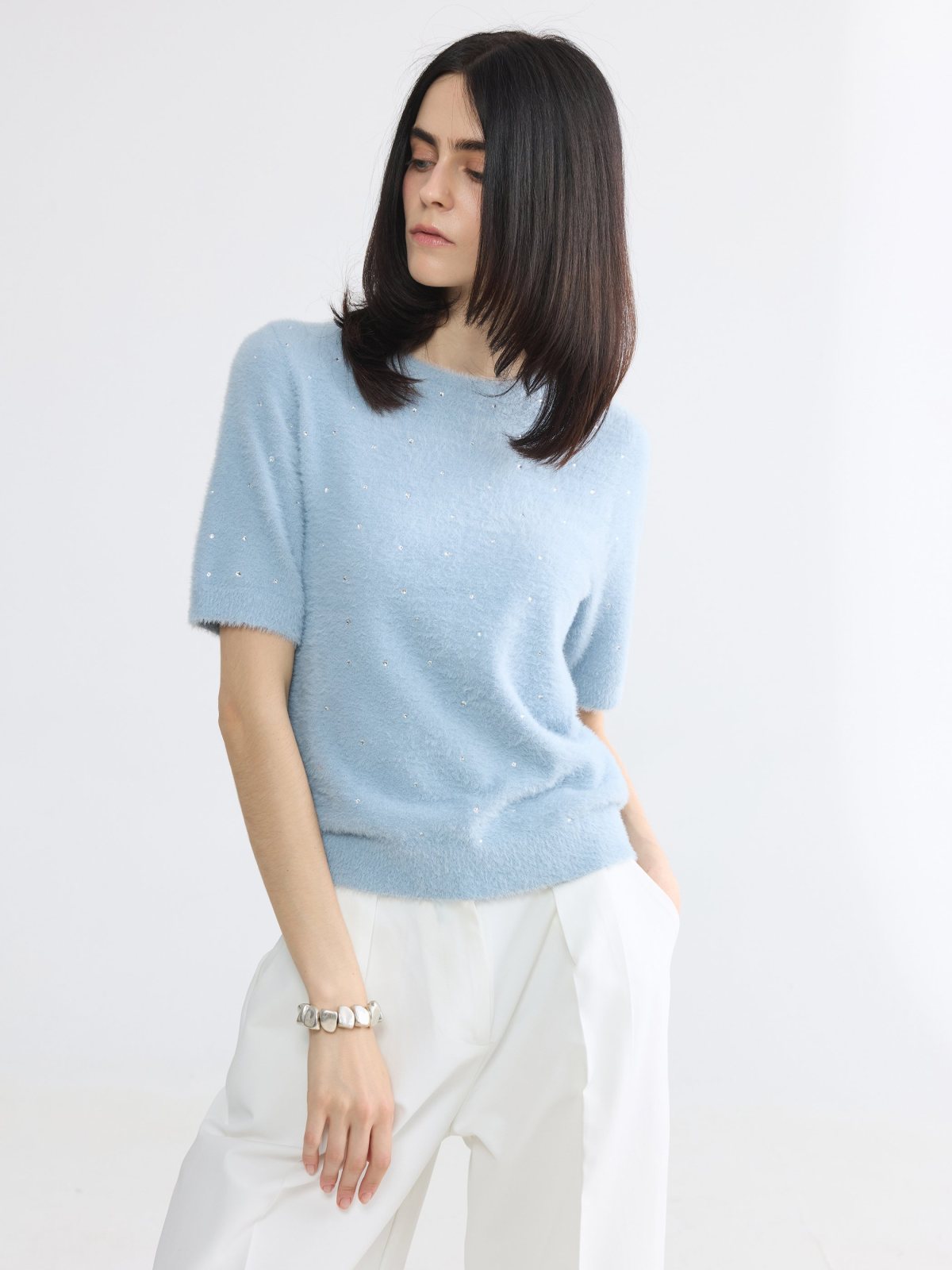 LC Waikiki 7379670 Light Blue Sweater