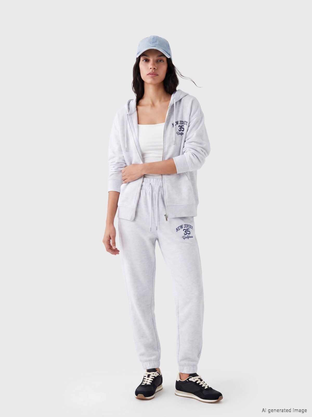 LC Waikiki W6AU26Z8 женский спортивный костюм и леггинсы, светло-серый меланж