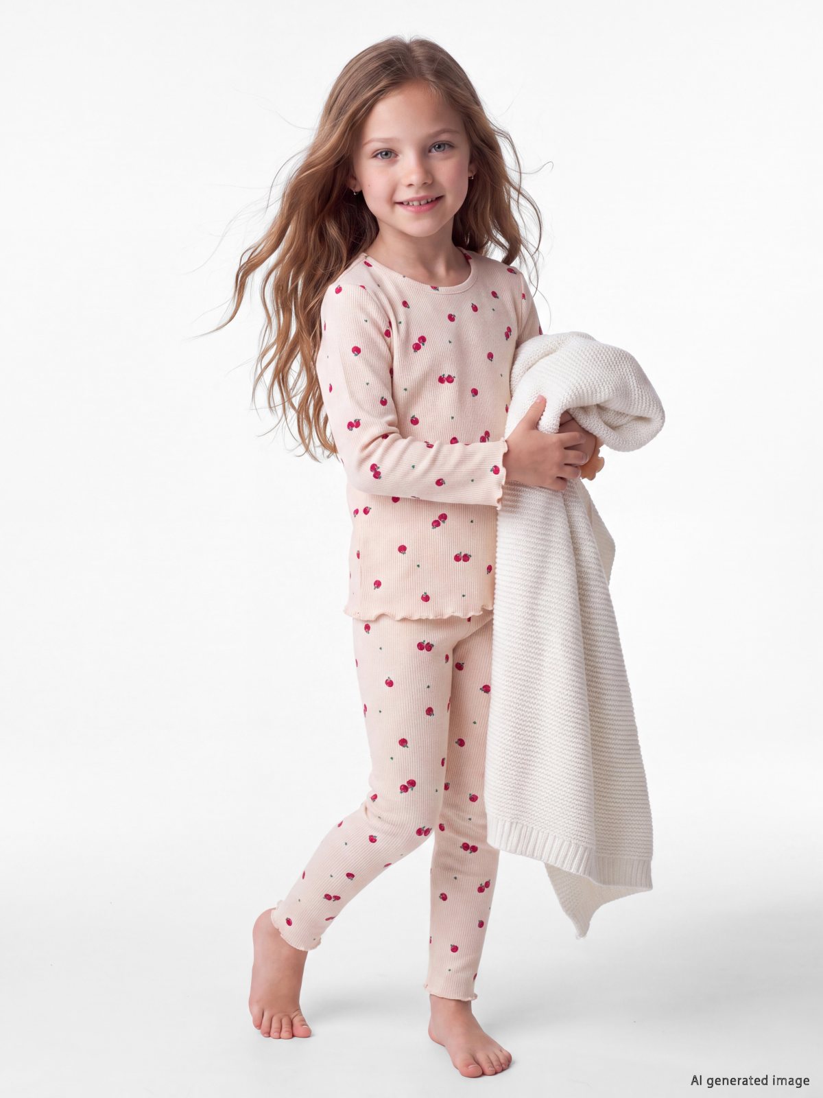 LC Waikiki 7327021 Light Pink Printed Pyjama Set