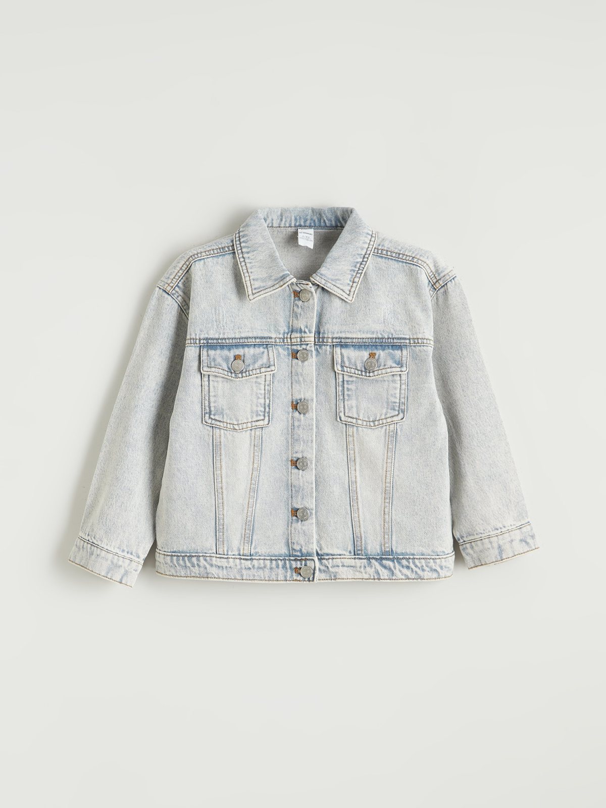 LC Waikiki 6434509 Light Blue Acid-Wash Denim Jacket