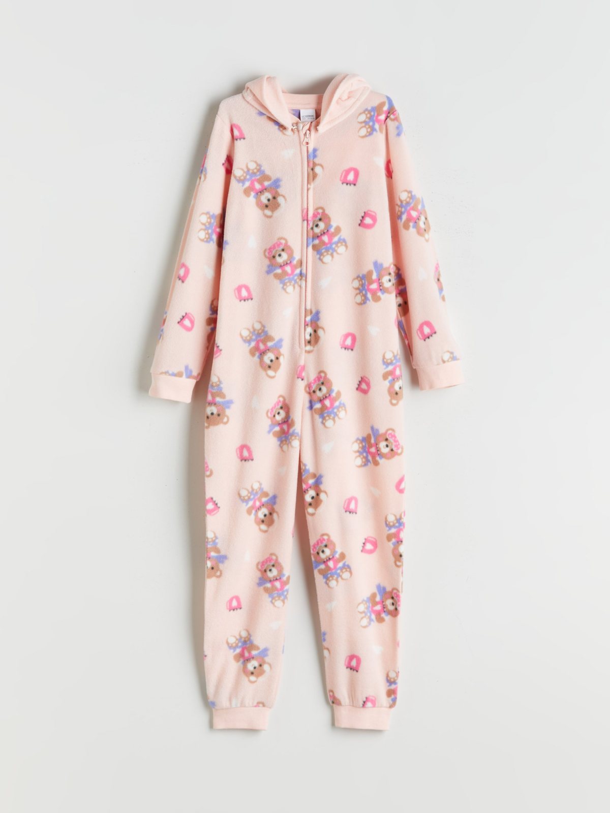 LC Waikiki Çocuk Tulum Pijama Açık Pembe Baskılı