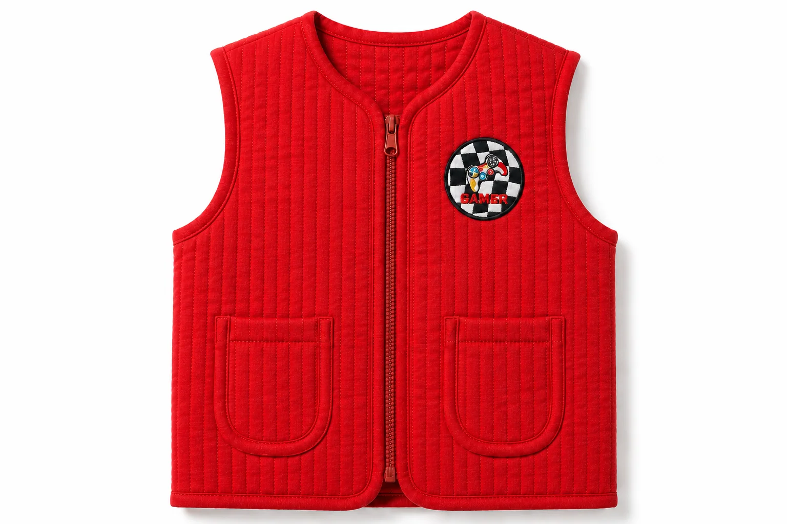 Little Gamer Quilted Red Vest