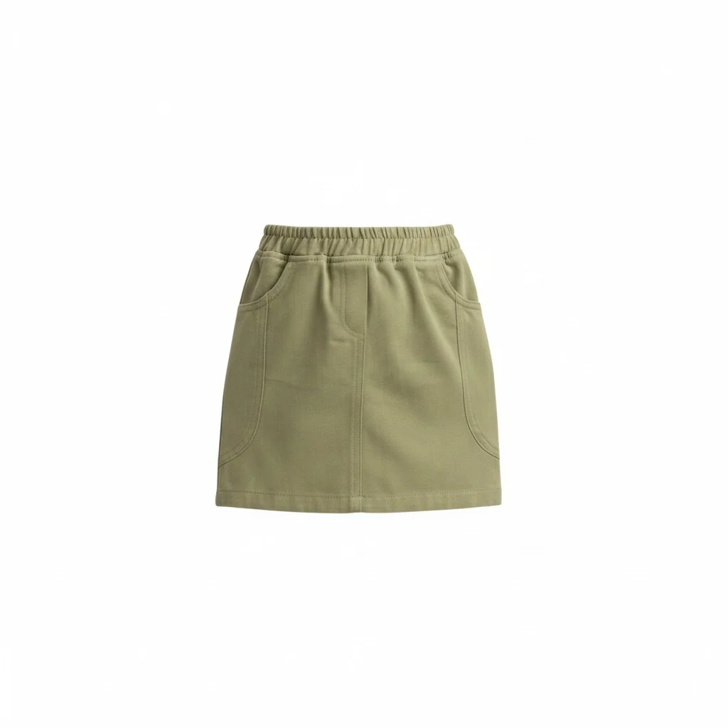 Olive Gabardin Etek 0275OLV Haki