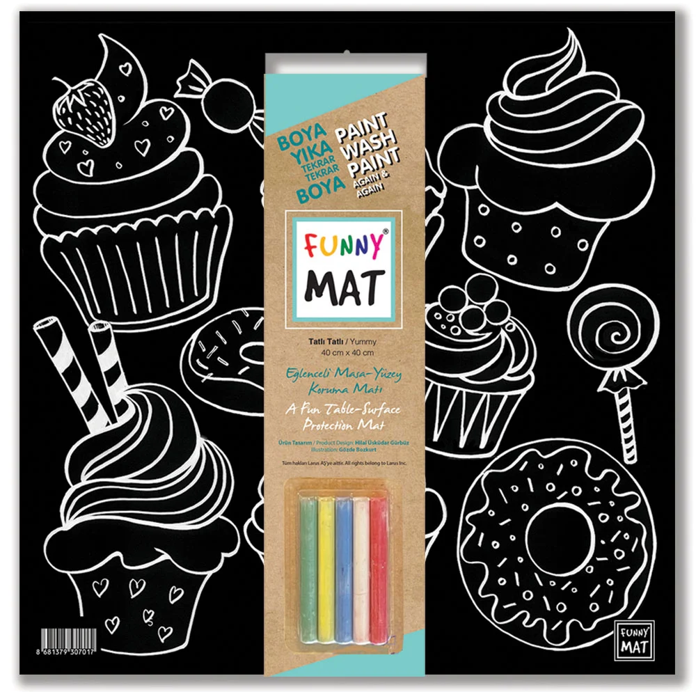 Akademi Çocuk Funny Mat Black Yummy 40*40CM