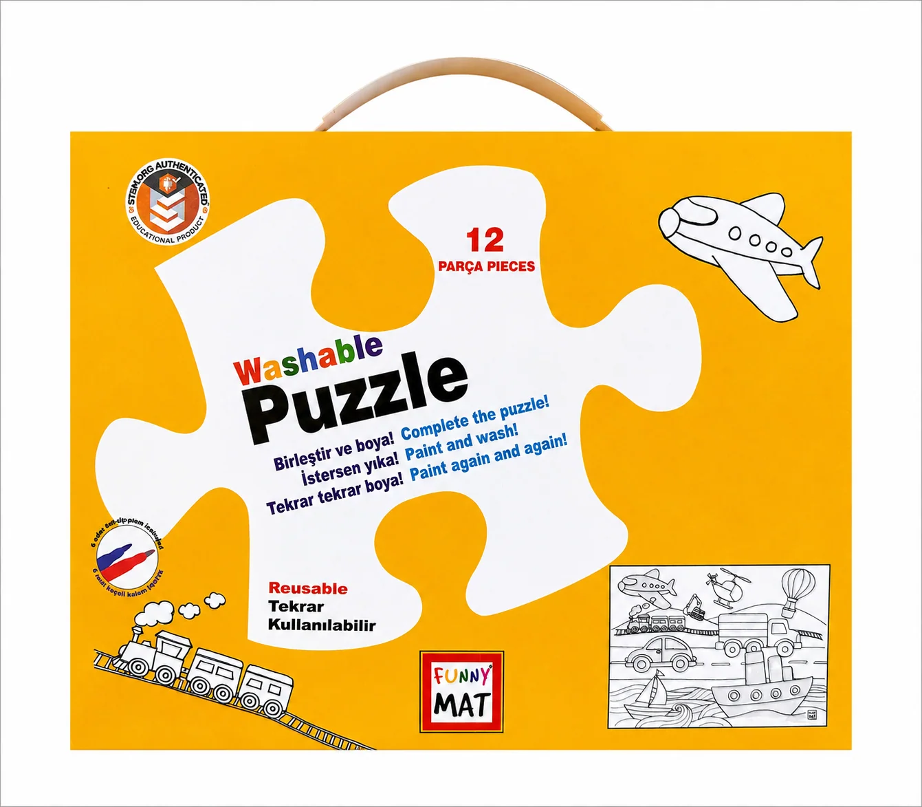 Funny Mat Washable Puzzle Taşıtlar