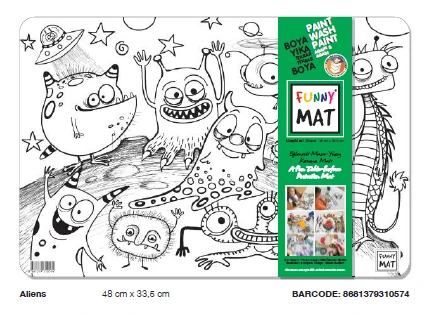 Funny Mat Uzaylilar 48 x 33.5 cm