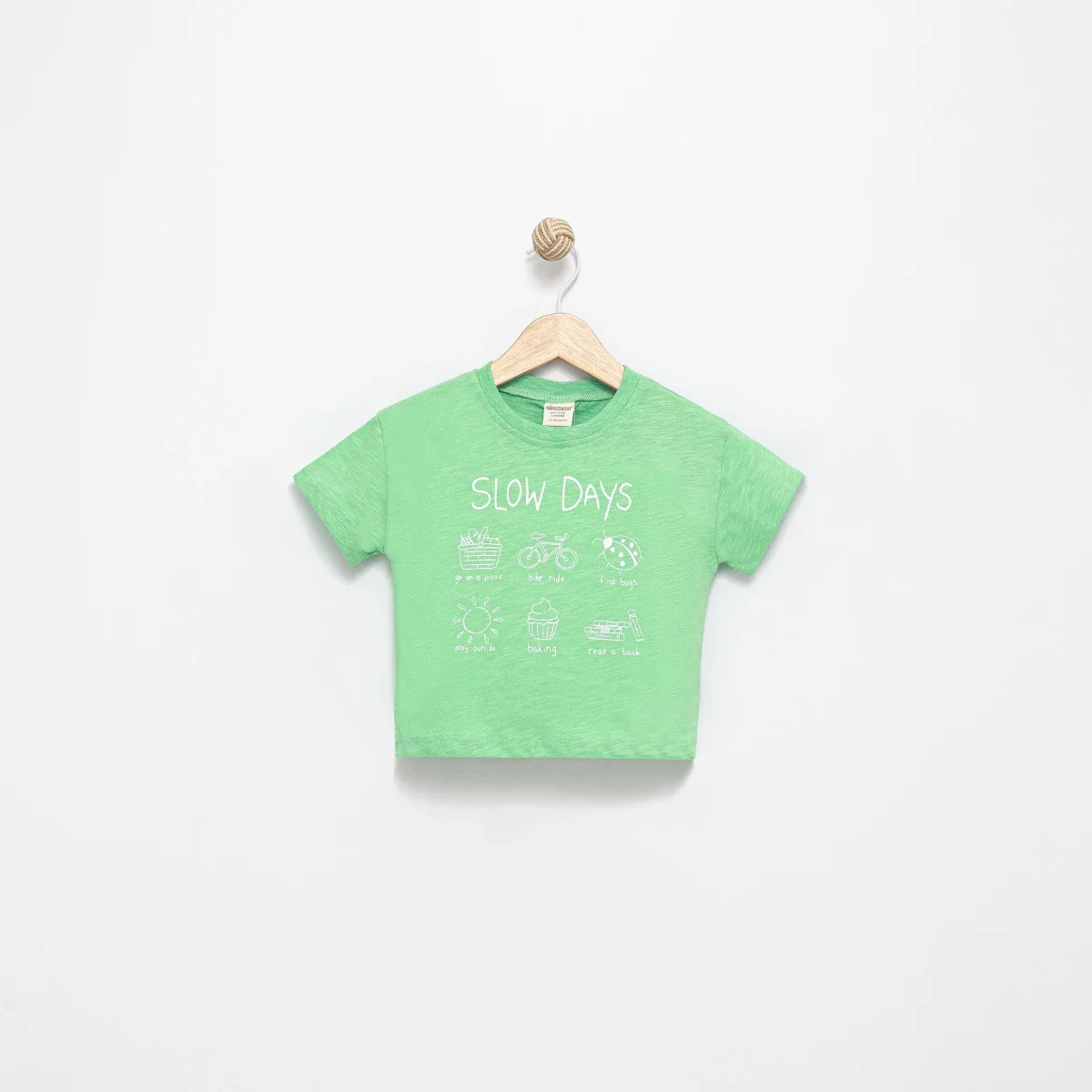 Slow Days T-Shirt Yeşili 3441-1