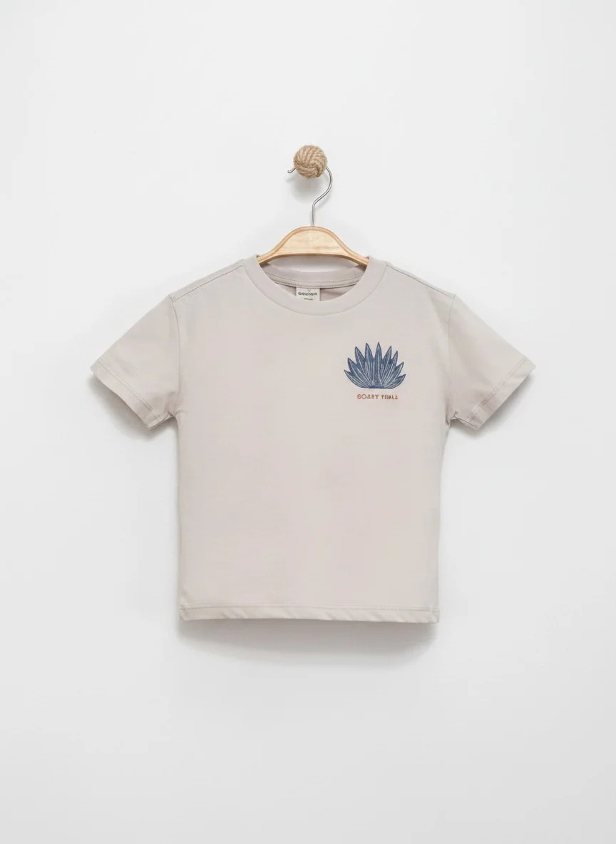 Ocean Vibes T-Shirt Bej 3407-2
