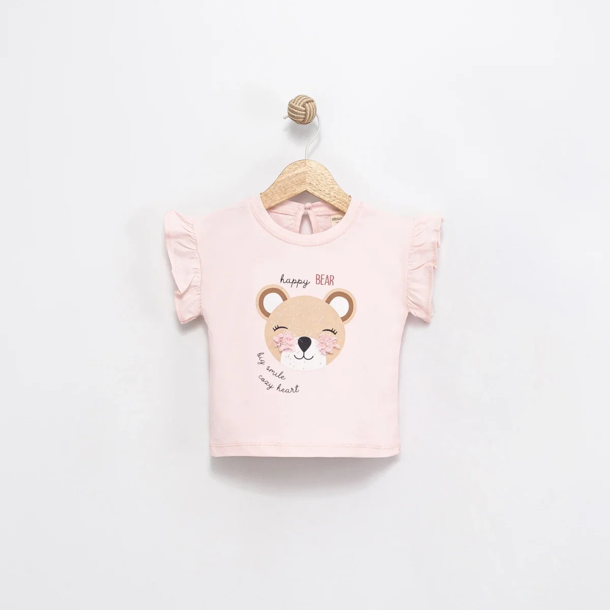 Happy Bear Kolsuz Soft Cotton Pudra T-shirt 2711-1