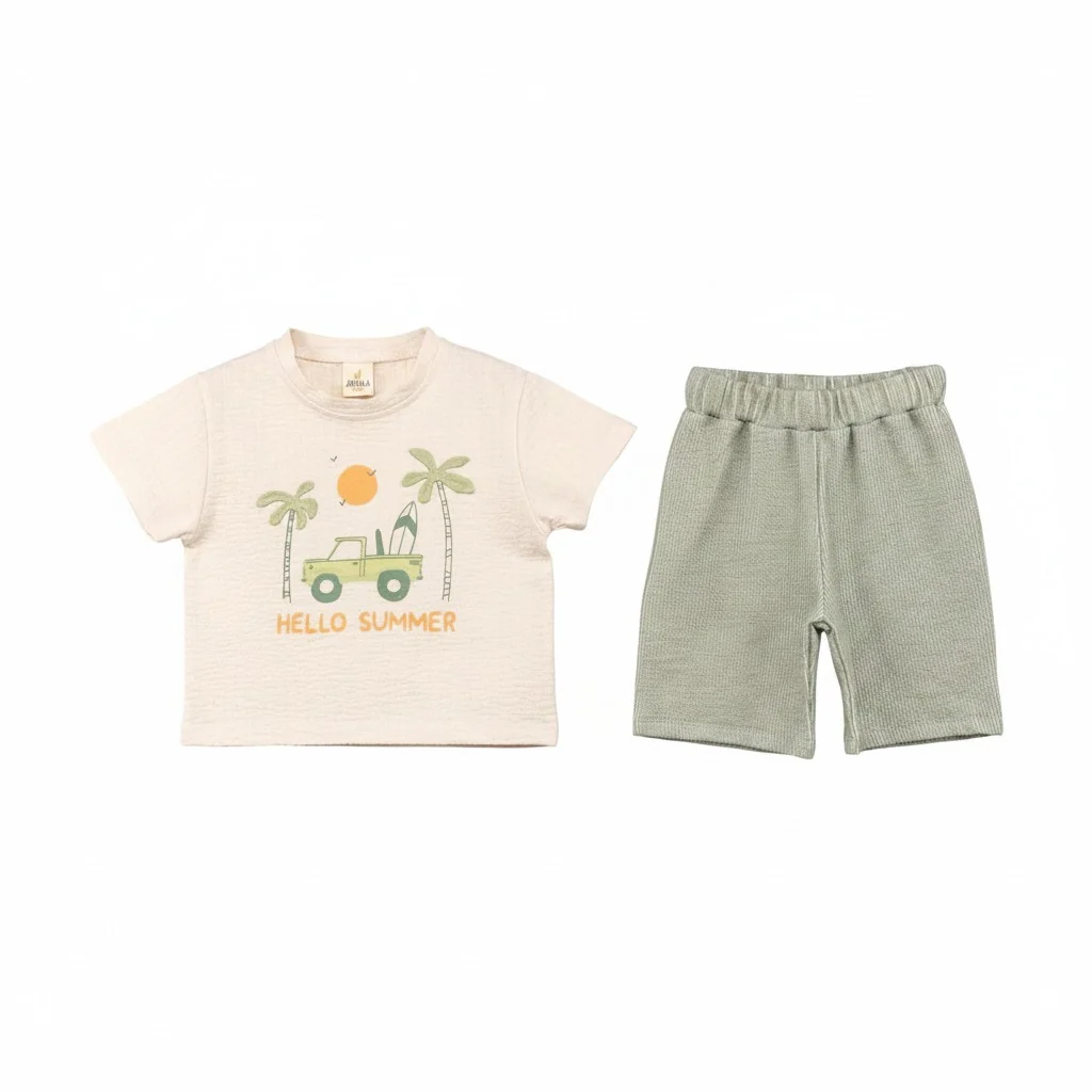 Babexi 15735393911168 Baby Outfit Set, Soft Green