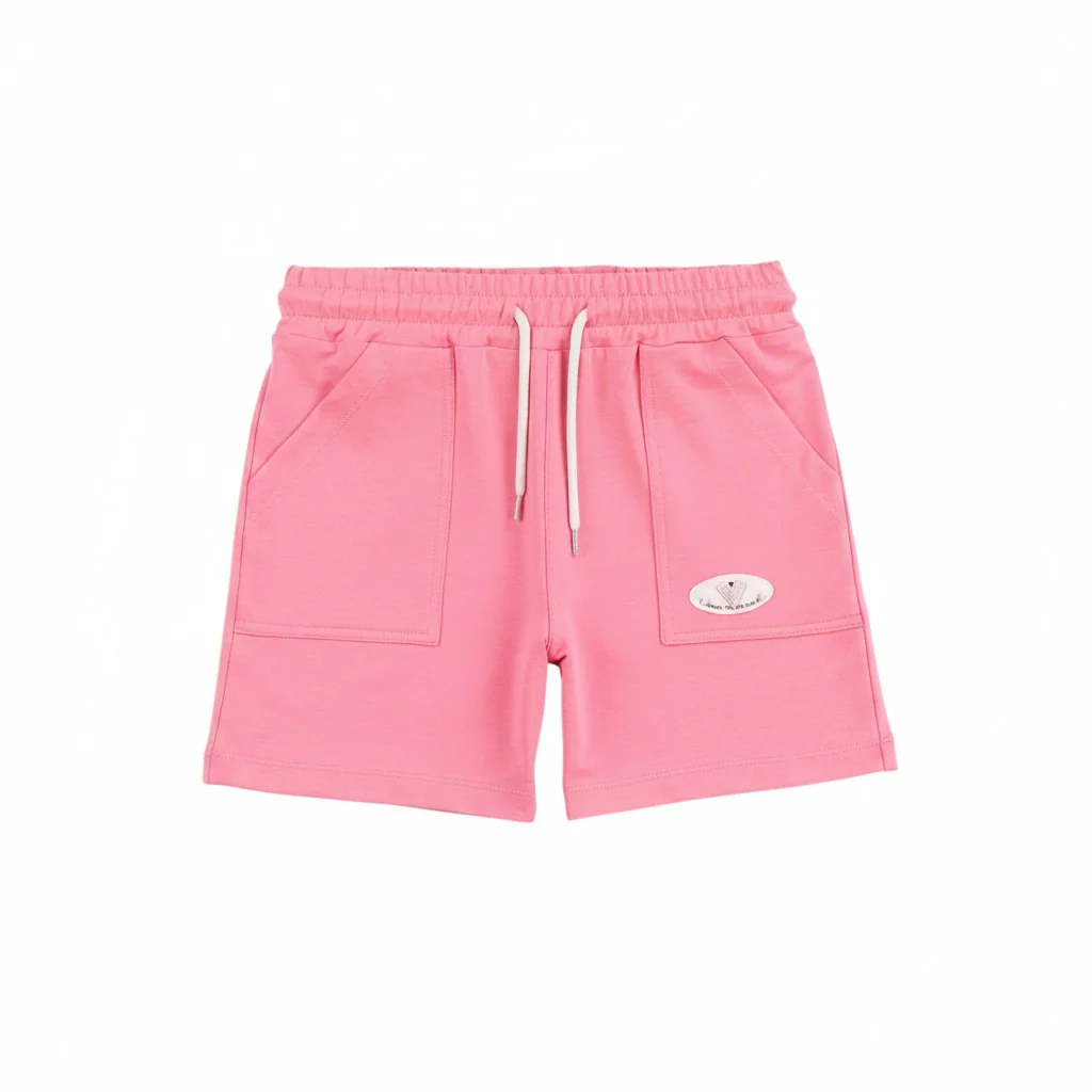 Babexi Cotton Pink Boys' Shorts with Pockets