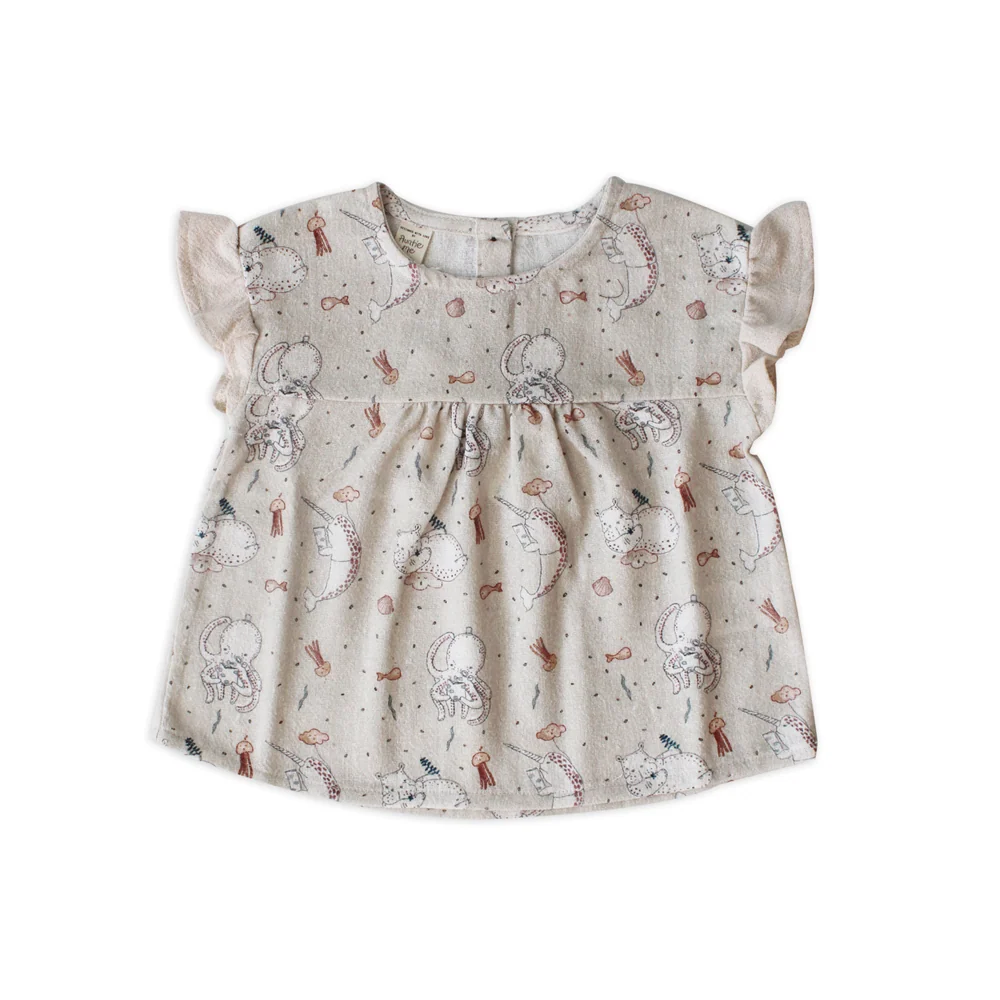 Organic Ecru "Reach for The Sky" Blouse