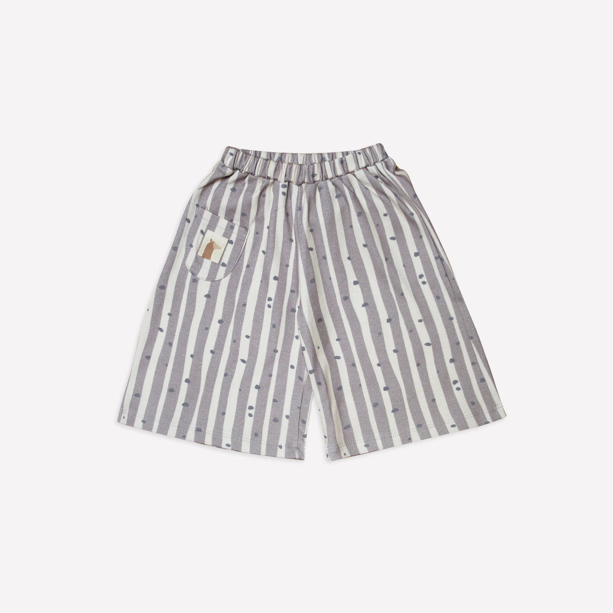 Organik İrregular Stripes Geniş Paça Pantolon