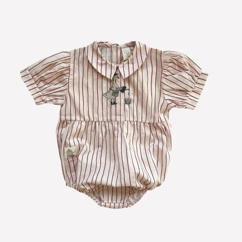 Organic Striped Goose Dokuma Balon Tulum
