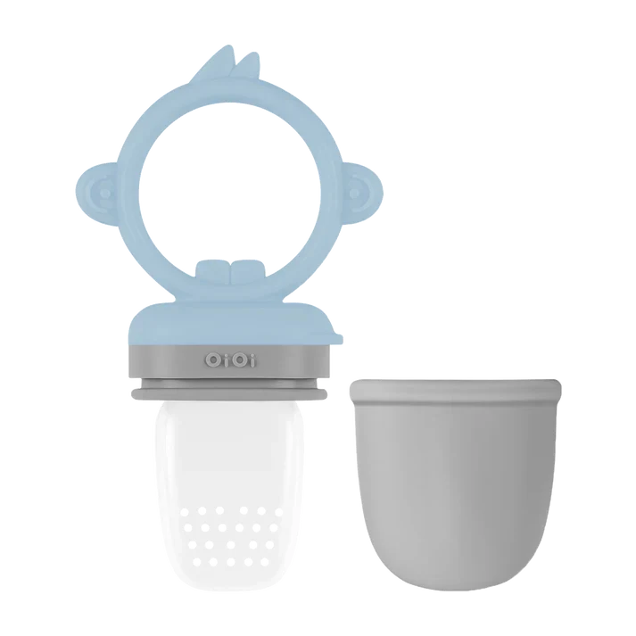OIOI Püre силиконовый ниблер для фруктов и овощей Mineral Blue Powder Grey