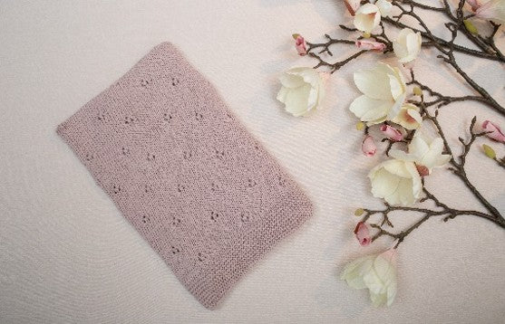 Magnolia Ajurlu Battaniye Gül Kurusu